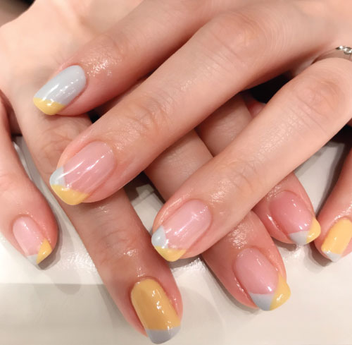 Diagonal French Nail